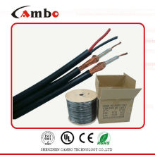 Cable coaxial RG6 siamés 2 energía de la base
